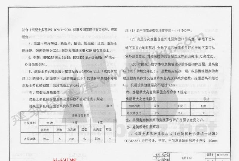  承重混凝土多孔砖墙体构造