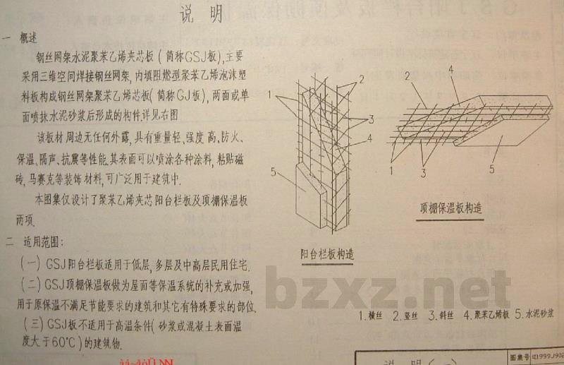  GSJ阳台栏板及顶棚保温板