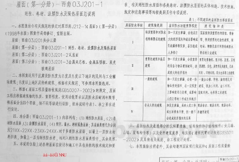  屋面 第一分册：刚性、卷材、涂膜防水及隔热屋面