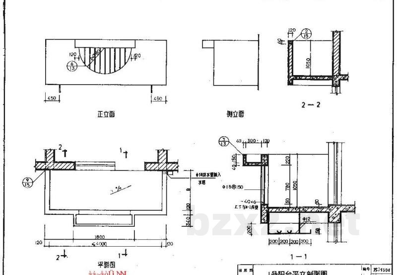  阳台建筑配件通用图