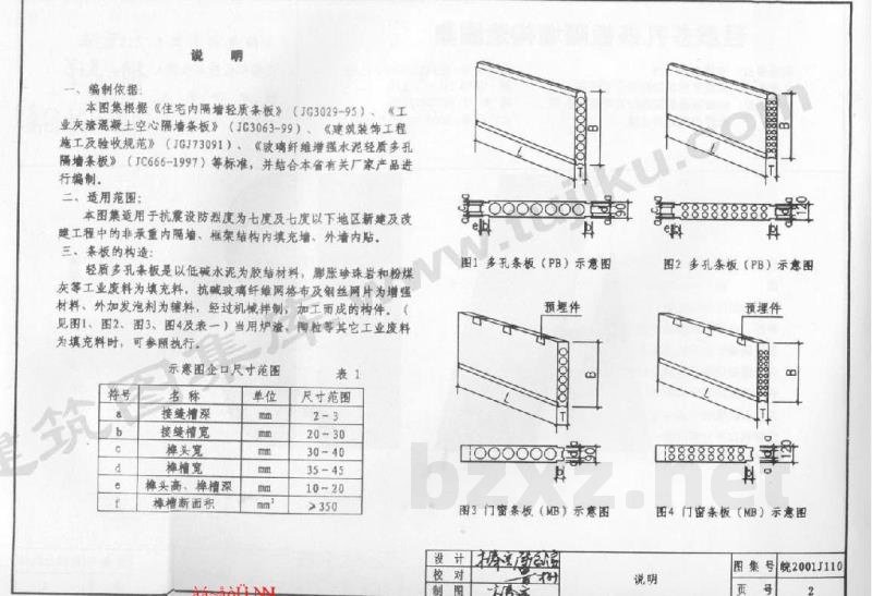  轻质多孔条板隔墙构造
