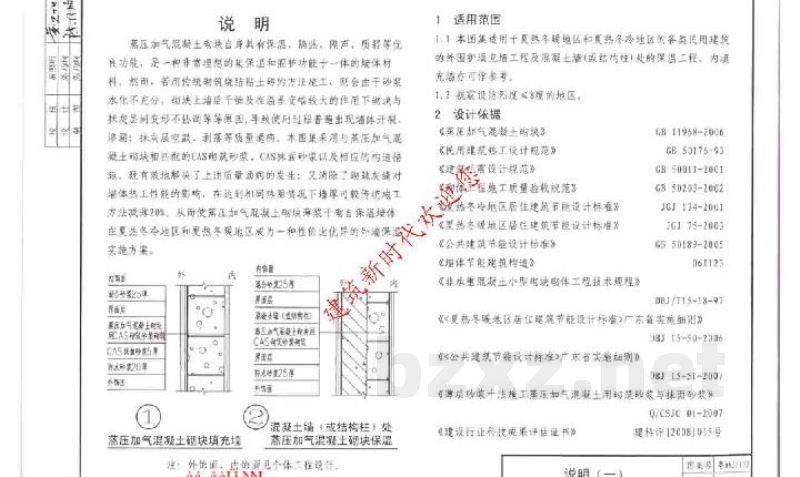  蒸压加气混凝土砌块薄浆干砌自保温墙体构造