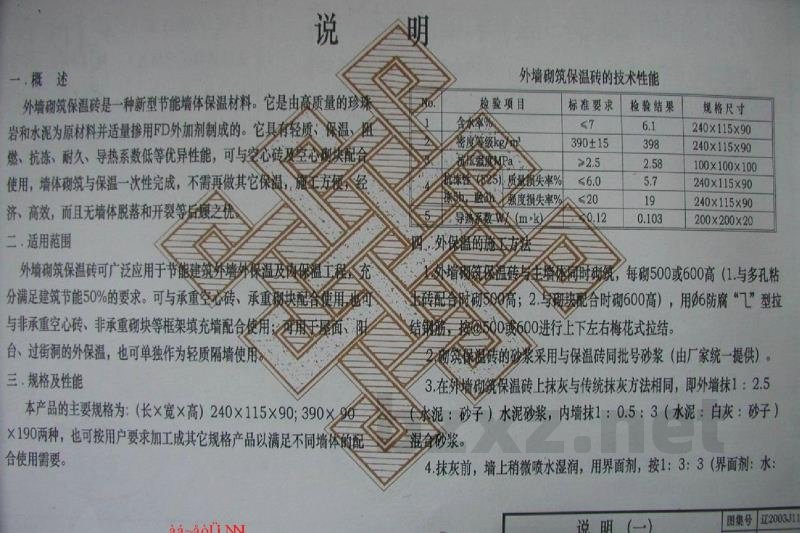  外墙砌筑保温砖墙体构造