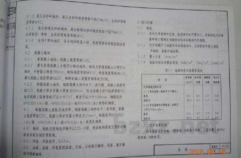  地沟和盖板（中南标图集）