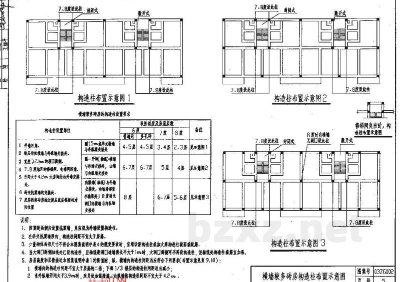  民用多层砖房抗震构造（中南标图集）缺页