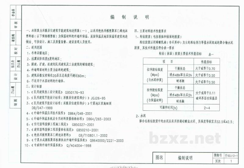  外墙外保温建筑构造图集（一）模塑板玻纤网格布聚合物胶浆薄抹面法