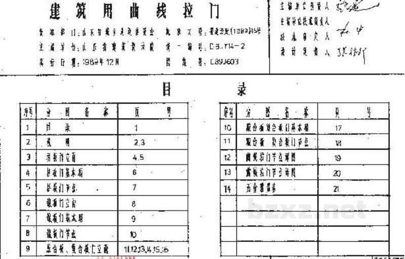  建筑用曲线拉门图集（山东省图集DBJT 14-2）