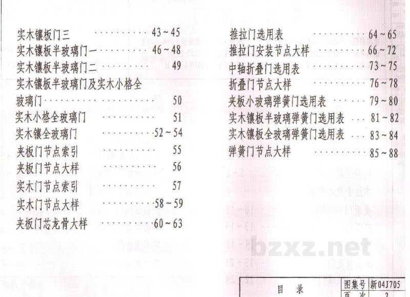  常用木质门