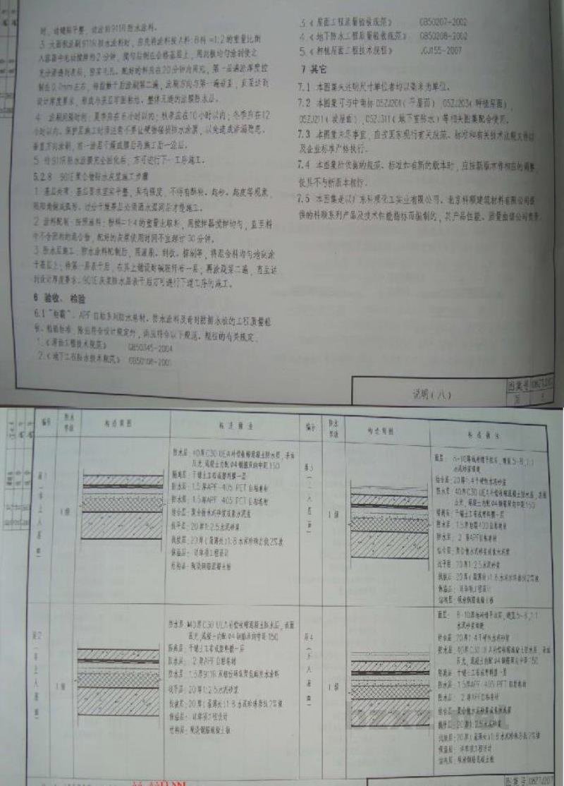  新型防水材料建筑构造（一）科顺系列防水材料图集（中南标）
