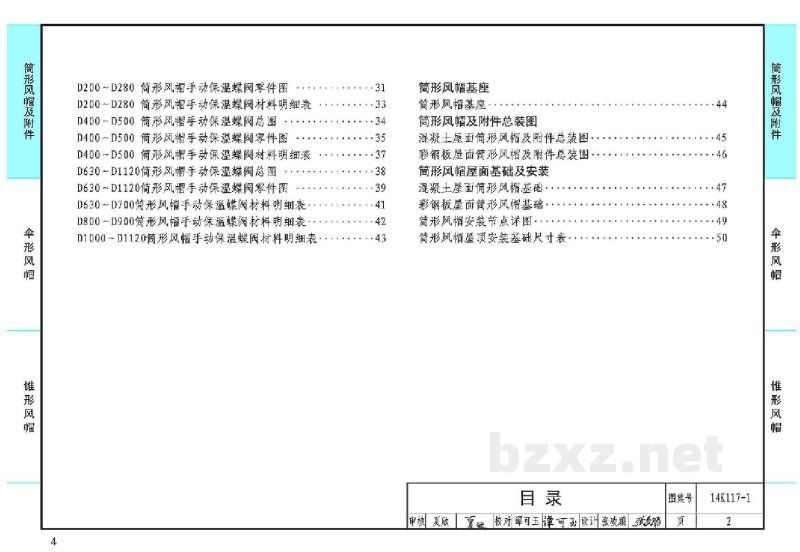  筒形风帽及附件