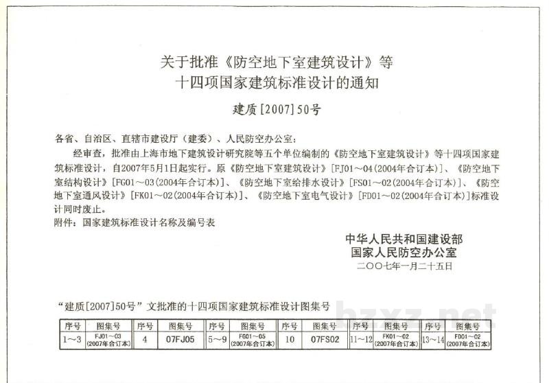  防空地下室建筑设计（2007年合订本）
