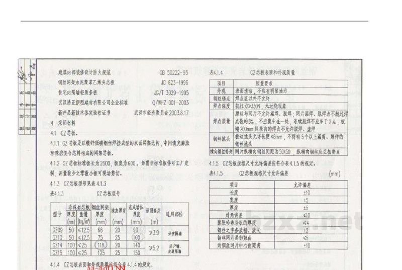  钢丝网架整体珍珠岩夹芯板建筑构造