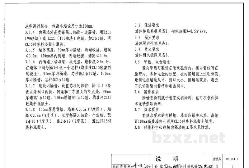  轻集料空心砌块内隔墙