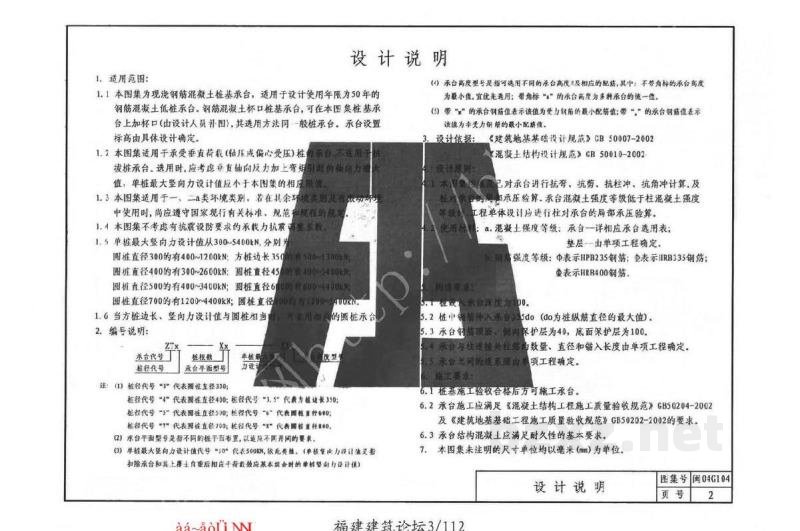  钢筋混凝土桩基承台