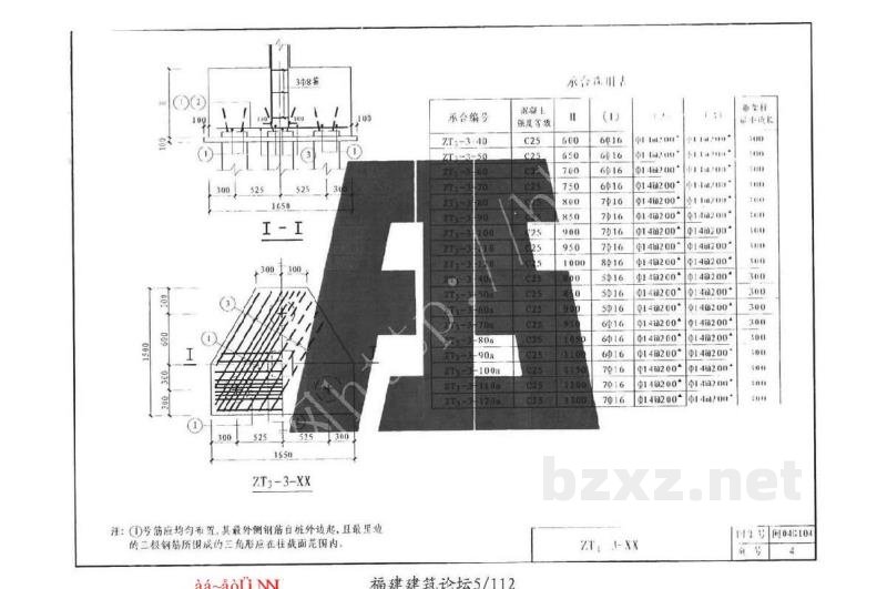  钢筋混凝土桩基承台
