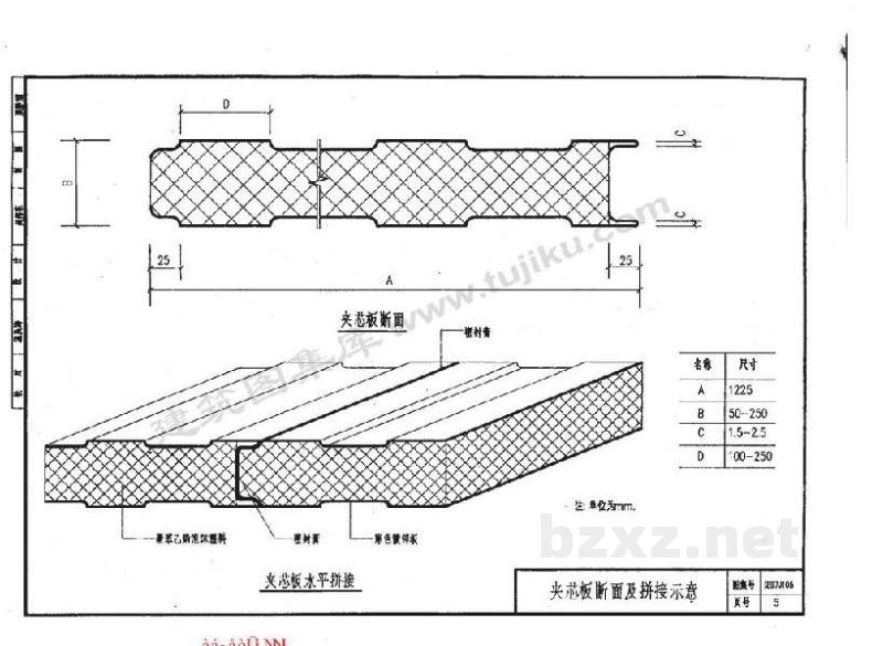  彩板聚苯乙烯夹芯板建筑构造图集（辽宁省地方规范）