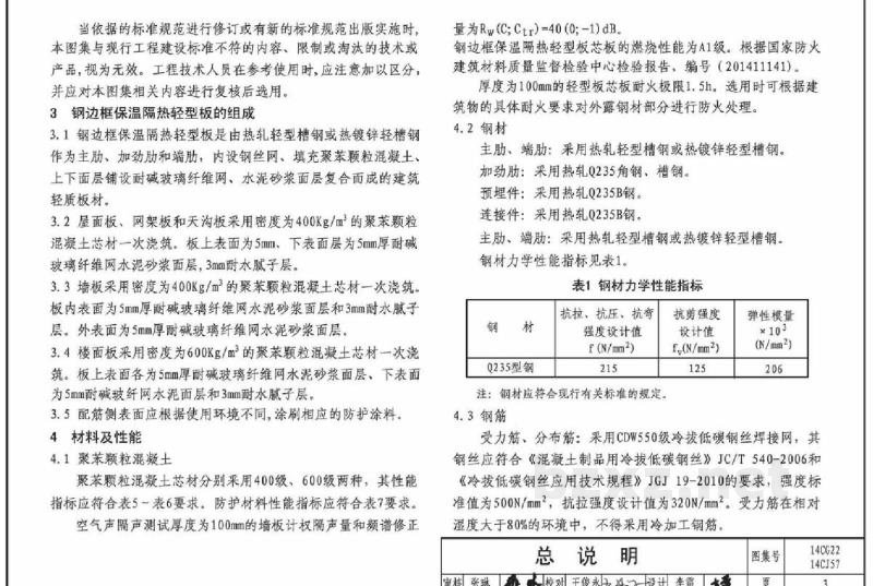  钢边框保温隔热轻型板参考