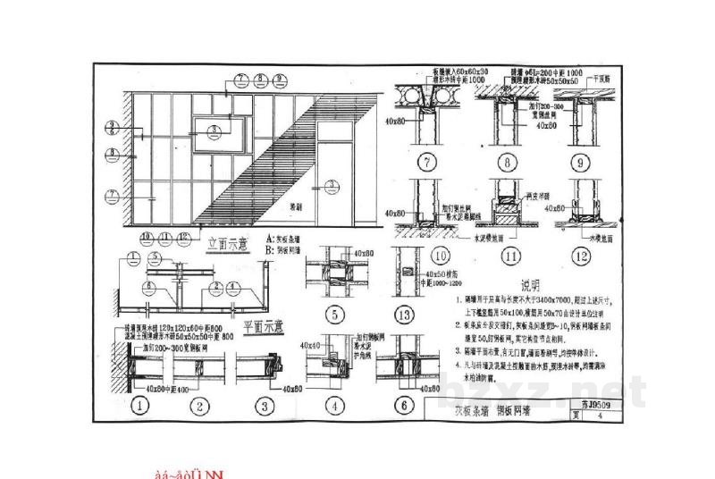  轻质隔墙、墙身、楼地面变形缝