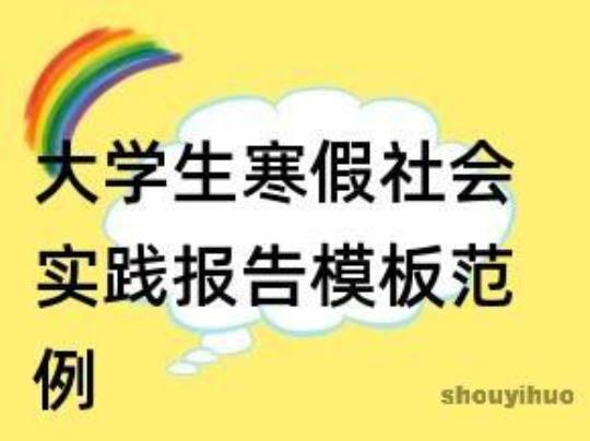 最新大学生寒假实习报告范文