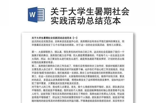 大学生社会实践活动个人总结